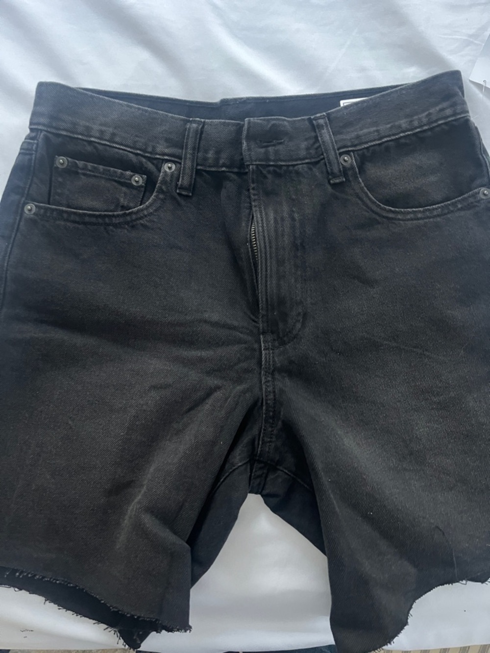 GAP Black Women's Denim Bermuda Shorts with Raw Hem